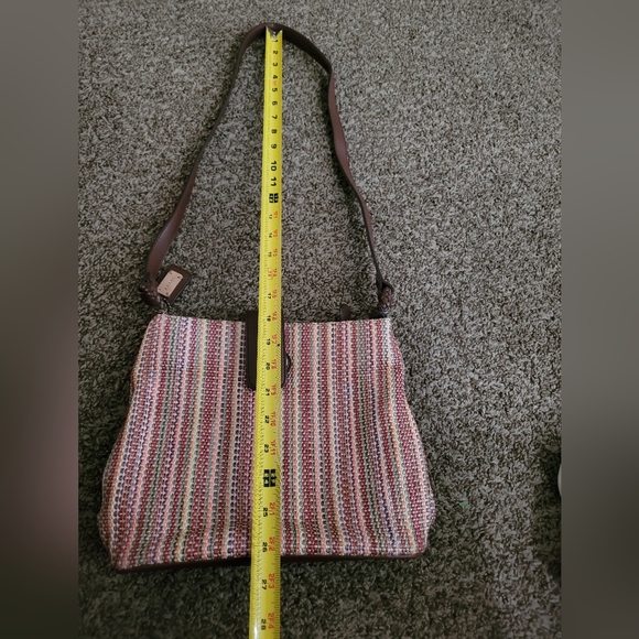 Relic Brand Boho Style Striped Shoulder Bag Purse 3 Compartment - Picture 8 of 11